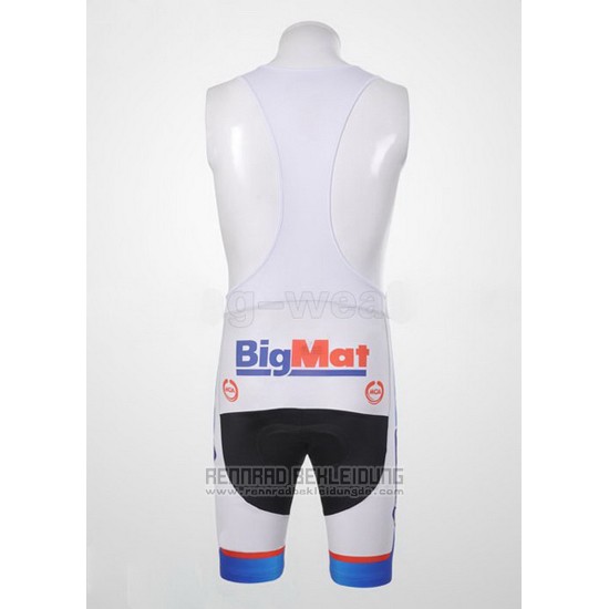 2012 Fahrradbekleidung FDJ Wei und Azurblau Trikot Kurzarm und Tragerhose